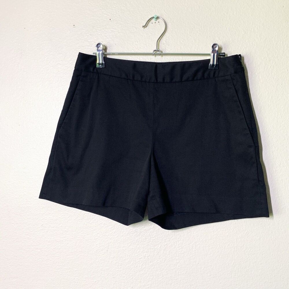 Everlane The High Waisted Short 2 Black Cotton Blend Pockets